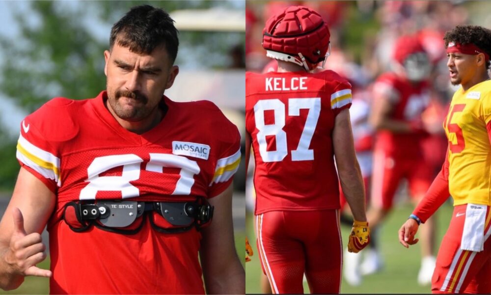 Travis Kelce Reports To Training Camp 2024 Davida Linnie