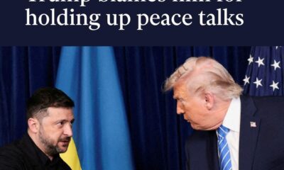 Ukraine-Russia war latest: Zelensky hits back after Trump blames him for holding up peace talks